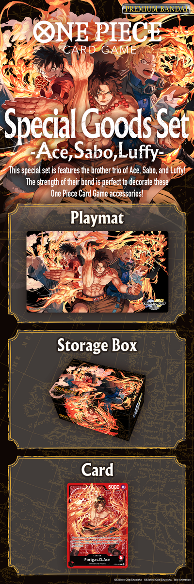 ONE PIECE CARD GAME Special Goods Set -Ace/Sabo/Luffy- hobbyjr.vancouver ONE PIECE CARD GAME Special Goods Set -Ace/Sabo/Luffy- hobbyjr.vancouver