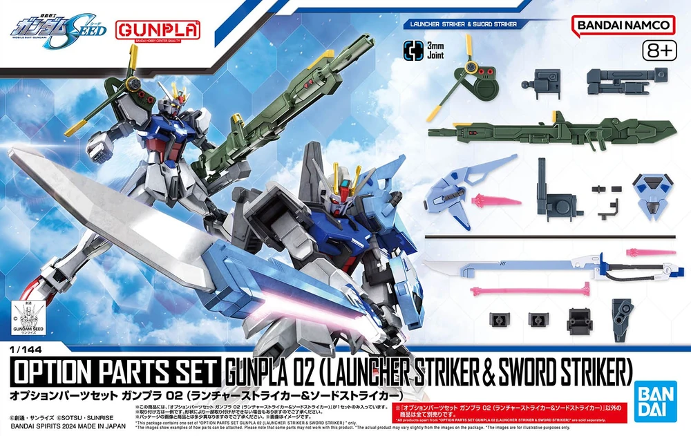 Bandai OPTION PARTS SET GUNPLA 02 (LAUNCHER STRIKER & SWORD STRIKER)