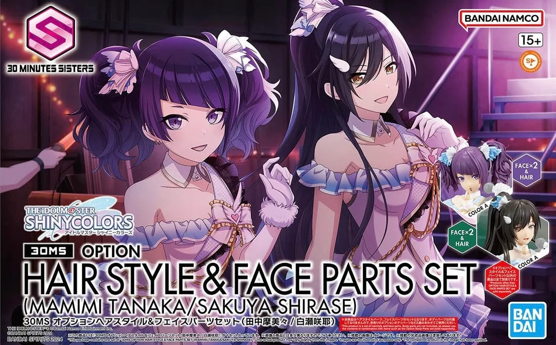 Bandai 30MS OPTION HAIRSTYLE & FACE PARTS SET (MAMIMI TANAKA/SAKUYA SHIRASE)