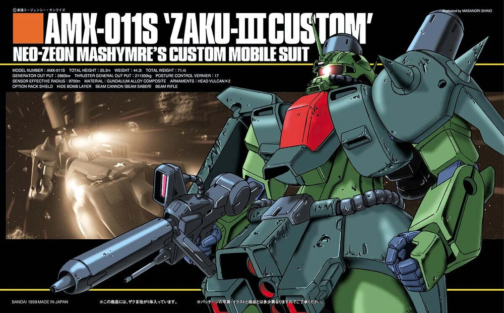 BANDAI HGUC 1/144 #03 Zaku III Custom