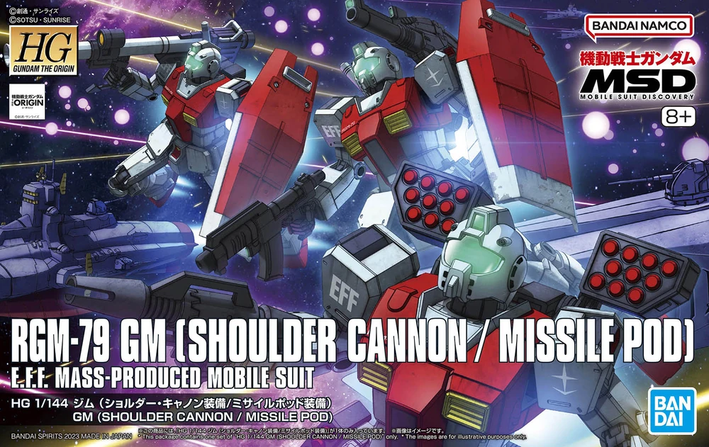 HG 1/144 GTO GM(SHOULDER CANNON/MISSILE POD)