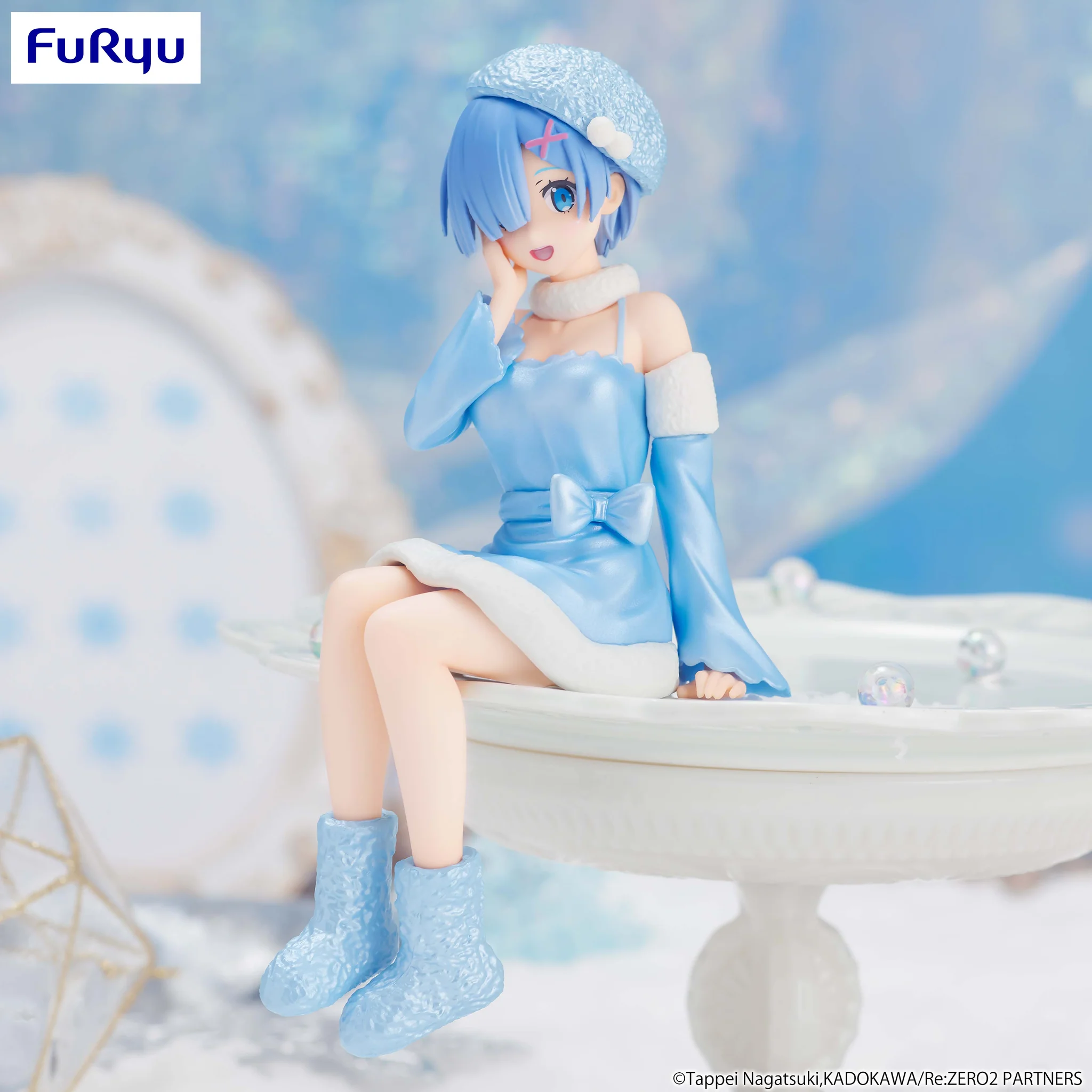 Re:ZERO -Starting Life in Another World-　Noodle Stopper Figure -Rem Snow Princess Pearl Color ver.-