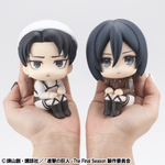 Load image into Gallery viewer, (Pre-order) Megahouse Lookup Attack on Titan Levi Cleaning up Ver. &amp; Mikasa Ackerman set【with gift】

