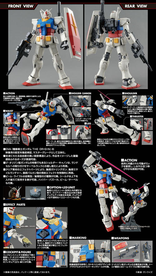 MG 1/100 RX-78-2 GUNDAM THE ORIGIN